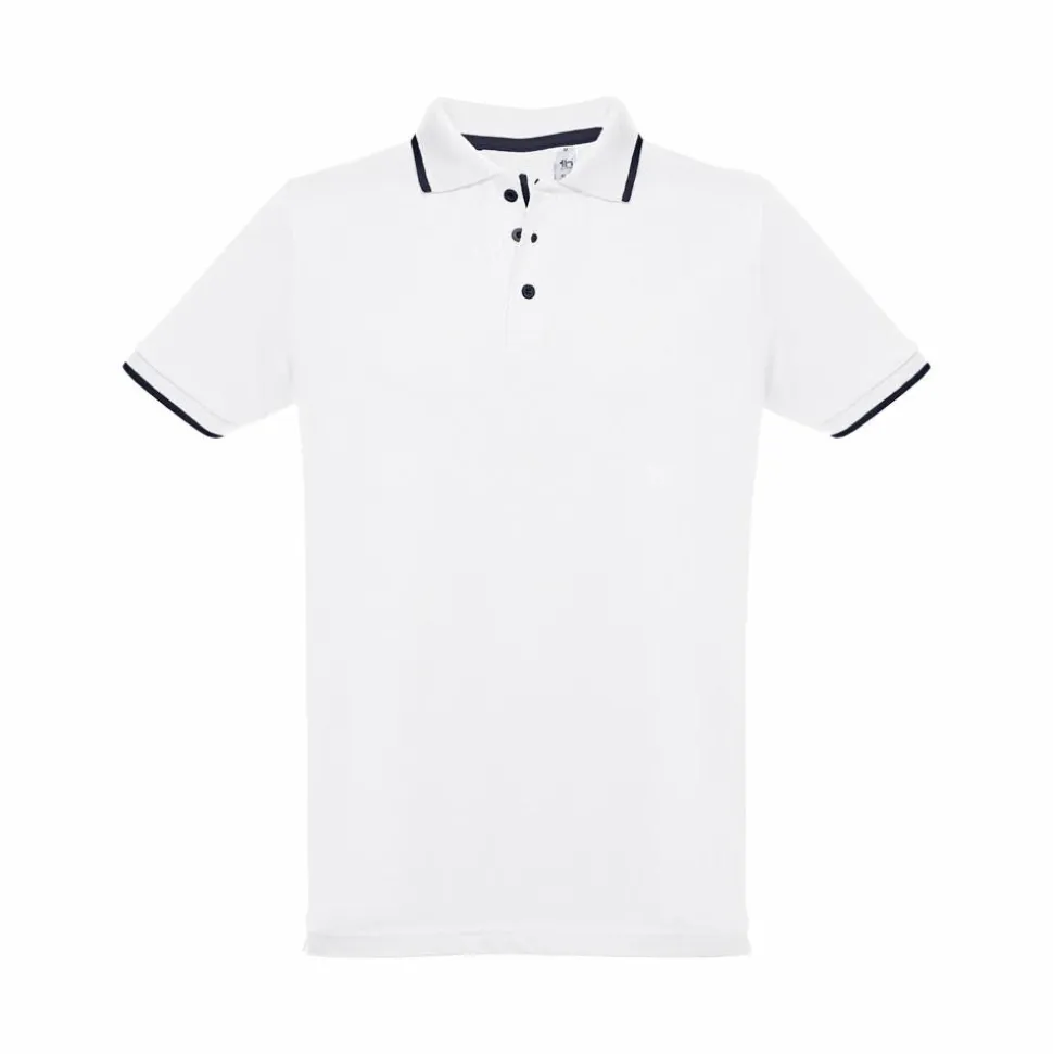 Polo en coton bicolore pour homme. Couleur blanche - Egotier 30136