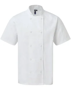 Premier PR902 - Veste chef cuisinier manches courtes Coolchecker®