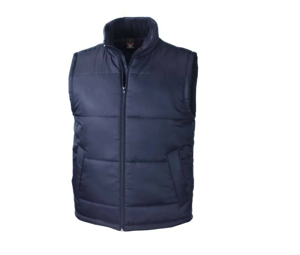 Result RS208 - Doudoune Homme sans Manche Fermeture Grand Zip