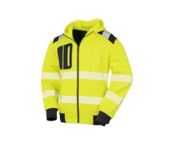 RESULT RS503X - Sweat capuche zippé HV en polyester recyclé