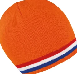 Result R368X - Bonnet Tricoté en Acrylique à Rayures Élégantes