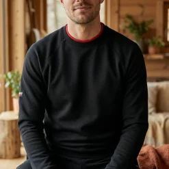 Rimeck W42 - Pull Sportif à Manches Raglan et Détails Contrastés
