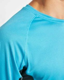 Roly CA6670 - SHANGHAI L/S T-shirt combiné avec deux tissus en polyester