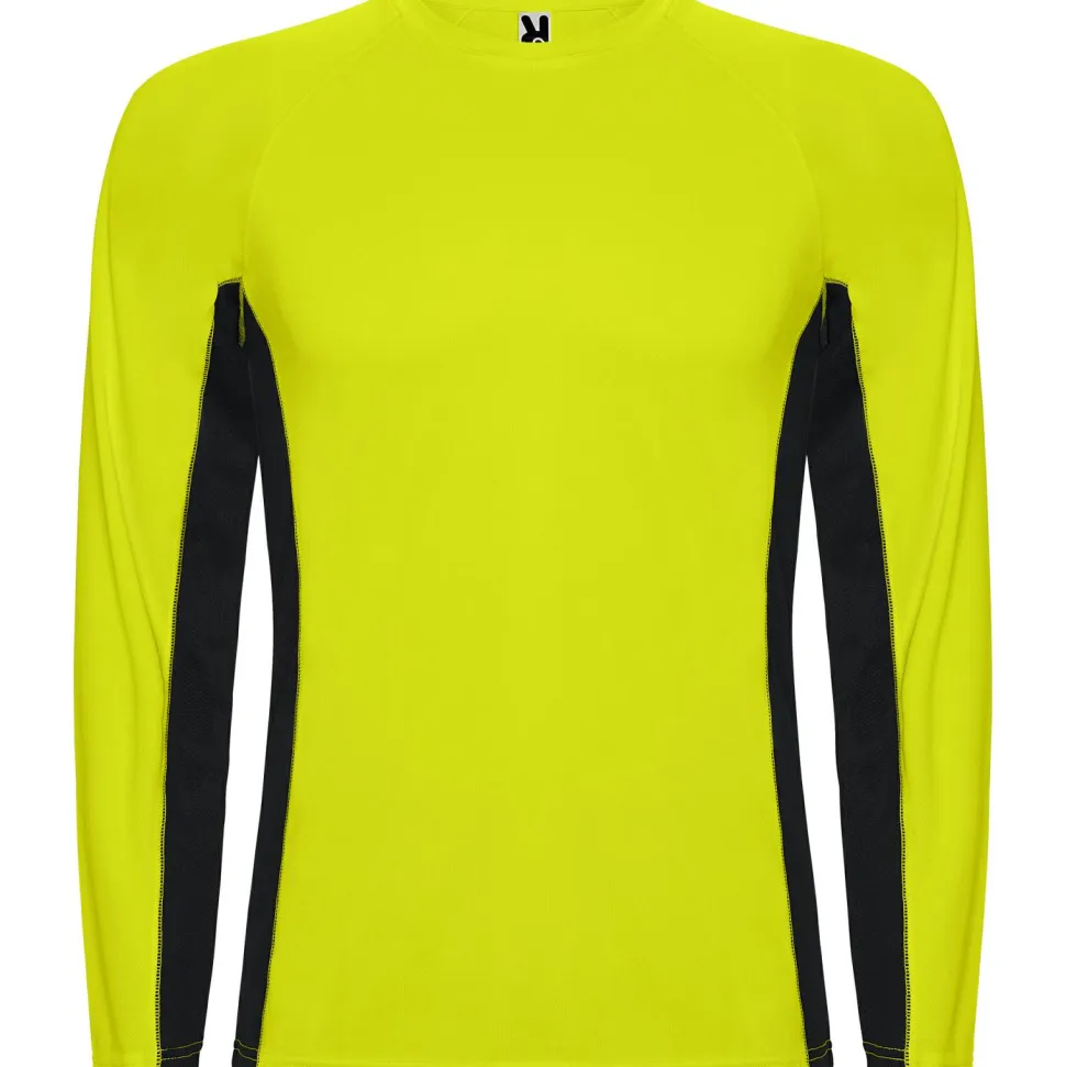 Roly CA6670 - SHANGHAI L/S T-shirt combiné avec deux tissus en polyester