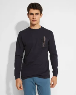 Roly CA1219 - SHIBA T-shirt manches longues avec col rond et poignets en côtes 1x1