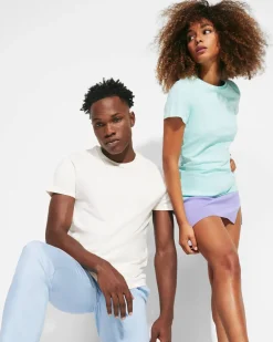 Roly CA6696 - T-shirt Femme Ajusté en Coton Bio à Manches Courtes
