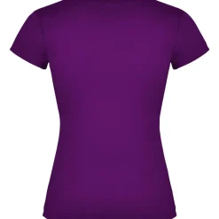 Roly CA6646 - T-shirt Femme Col V Coton avec Finitions Côtelées