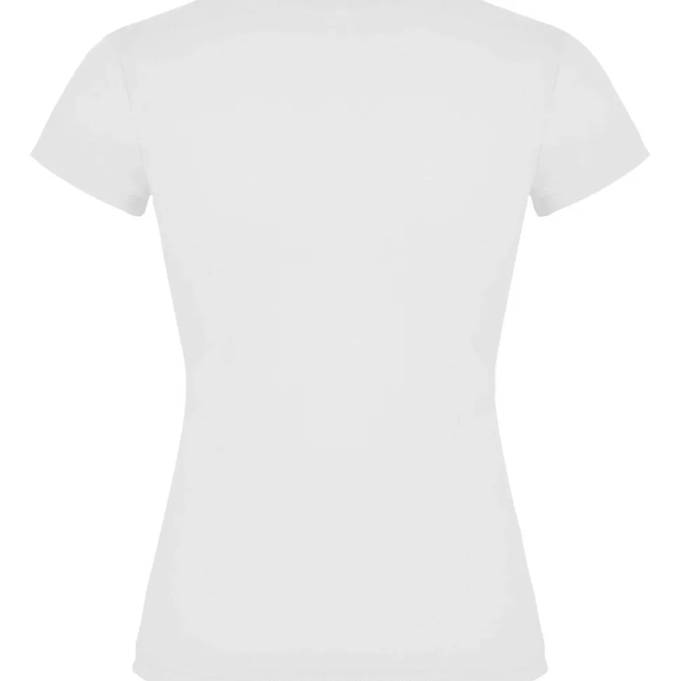 Roly CA6646 - T-shirt Femme Col V Coton avec Finitions Côtelées