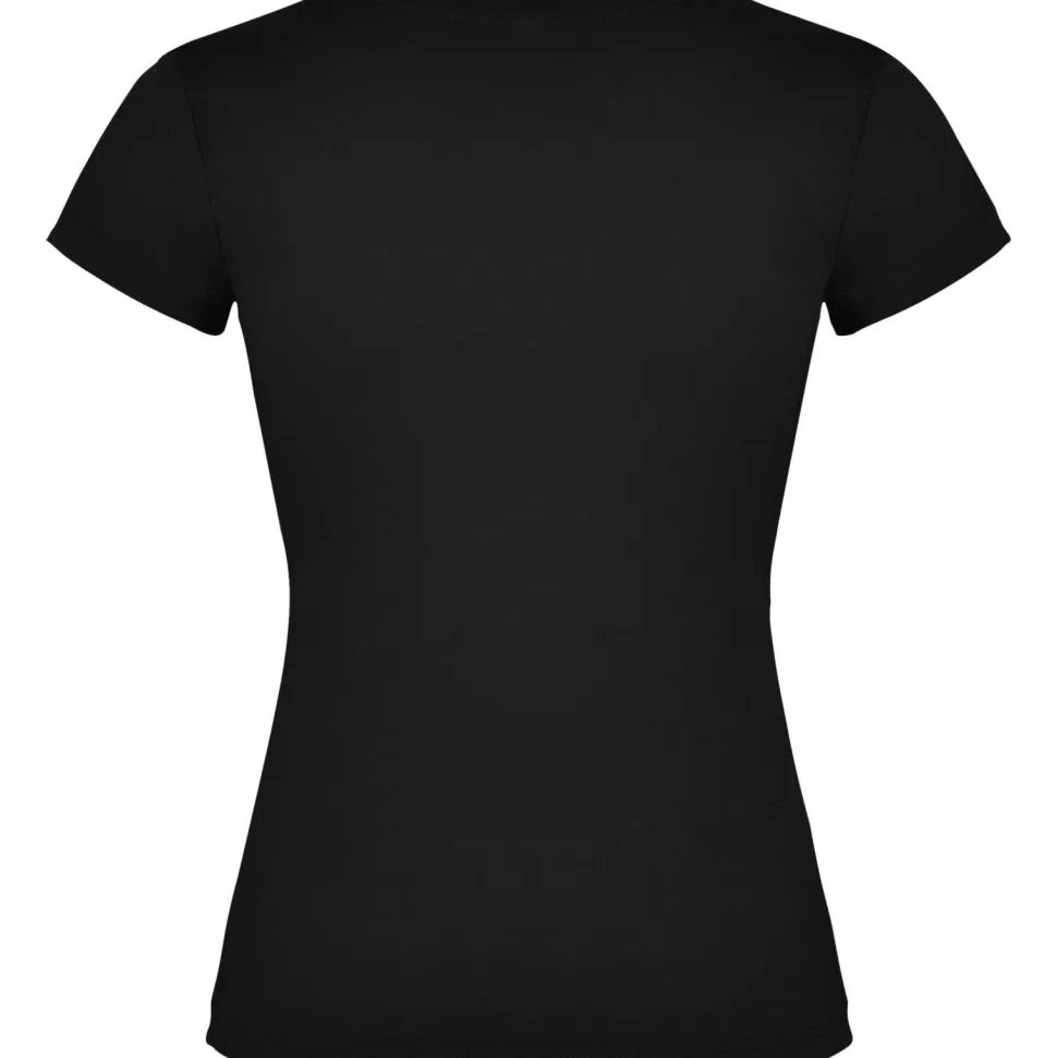 Roly CA6646 - T-shirt Femme Col V Coton avec Finitions Côtelées