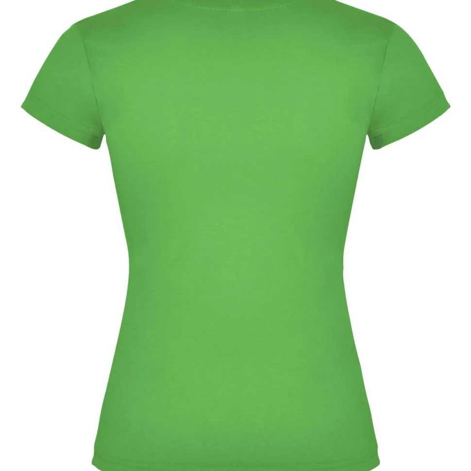 Roly CA6646 - T-shirt Femme Col V Coton avec Finitions Côtelées