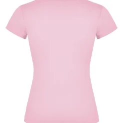Roly CA6646 - T-shirt Femme Col V Coton avec Finitions Côtelées