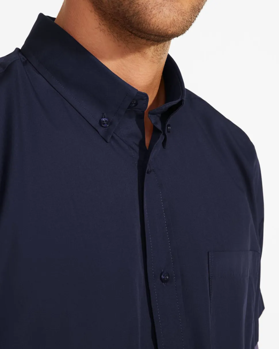 Roly CM5503 - AIFOS Chemise à manches courtes et col classique amidonné avec un bouton