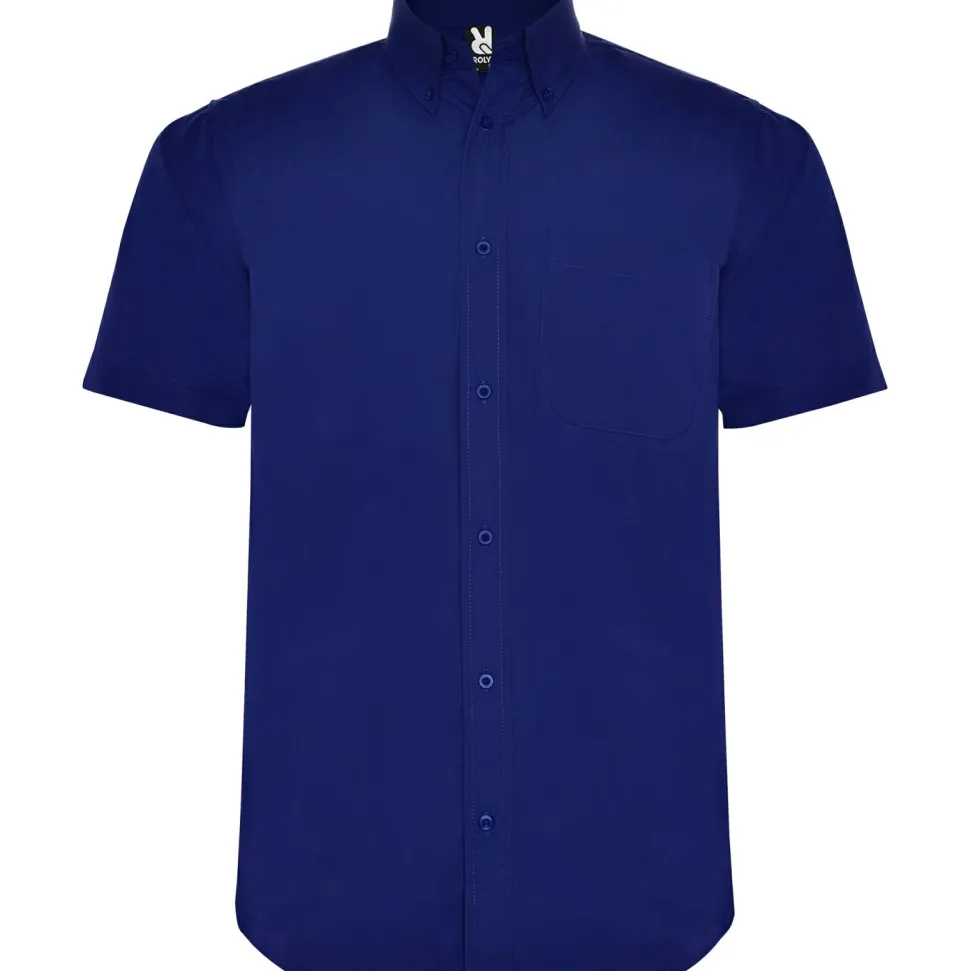 Roly CM5503 - AIFOS Chemise à manches courtes et col classique amidonné avec un bouton