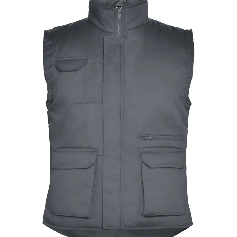 Roly CQ5067 - ALMANZOR Gilet de travail multi-poches à col montant
