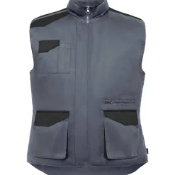 Roly CQ8414 - ARMADA Gilet de travail multi-poches avec col montant en couleurs combinés