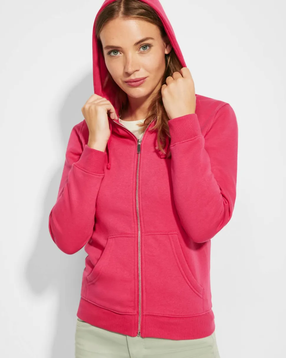 Roly CQ6425 - VELETA Sweat-shirt pour femme avec capuche doublée ton sur ton