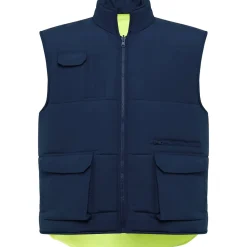 Roly HV9313 - PERSEI Gilet réversible multi-poches haute visibilité avec col montant