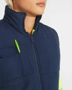 Roly HV9313 - PERSEI Gilet réversible multi-poches haute visibilité avec col montant