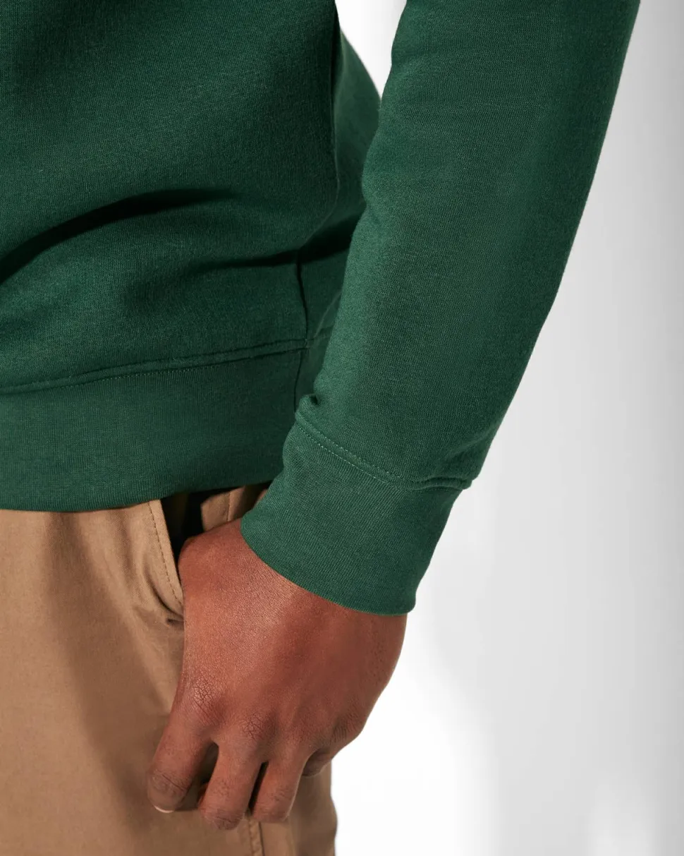 Roly SU1109 - ANETO Sweat avec demi zip ton sur ton et col montant