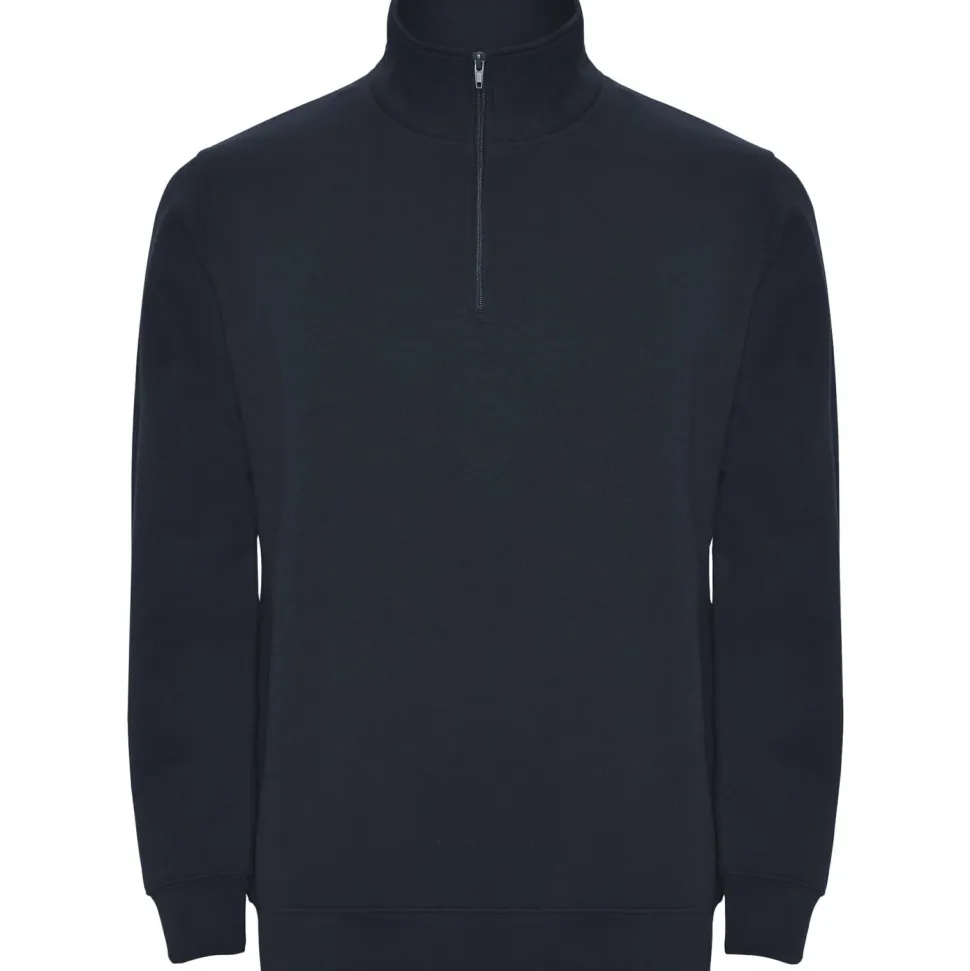 Roly SU1109 - ANETO Sweat avec demi zip ton sur ton et col montant
