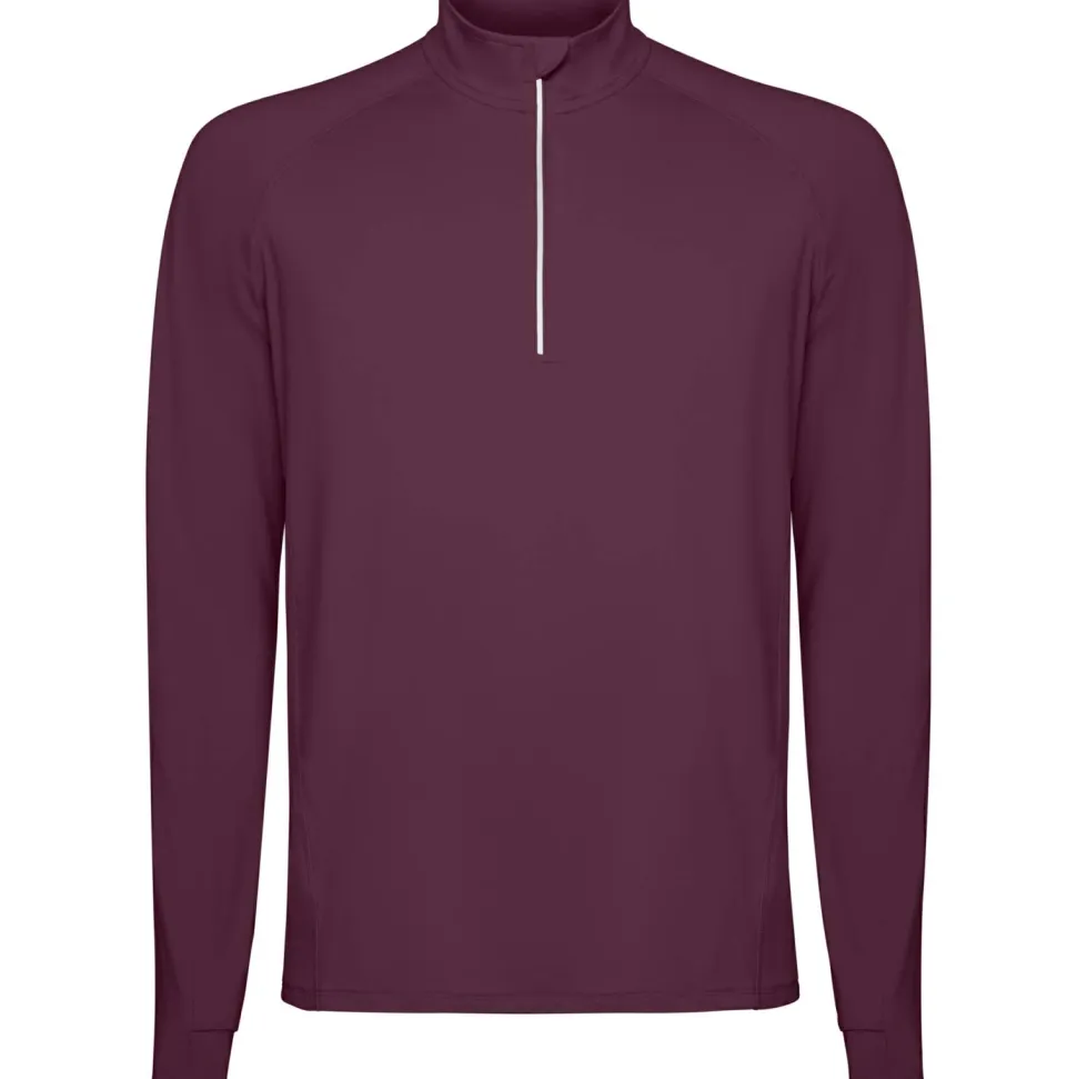 Roly SU1031 - ESTAMBUL Sweatshirt technique brossé avec une manche raglan et un motif demi fermeture à glissière inversée avec un détail réfléchissant