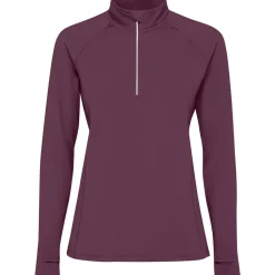 Roly SU1033 - ESTAMBUL WOMAN Sweatshirt technique brossé ajusté avec une manche raglan et une demi fermeture à glissière inversée avec un détail réfléchissant