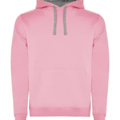 Roly SU1067 - URBAN Sweat-shirt bicolore avec capuche doublée et cordon de serrage contrasté