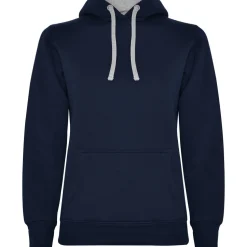 Roly SU1068 - URBAN WOMAN Sweat-shirt coupe près de corps féminin avec capuche doublé à contraste et au ton du cordon de serrage et poche kangourou