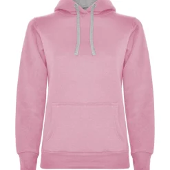 Roly SU1068 - URBAN WOMAN Sweat-shirt coupe près de corps féminin avec capuche doublé à contraste et au ton du cordon de serrage et poche kangourou