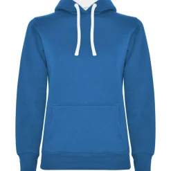 Roly SU1068 - URBAN WOMAN Sweat-shirt coupe près de corps féminin avec capuche doublé à contraste et au ton du cordon de serrage et poche kangourou