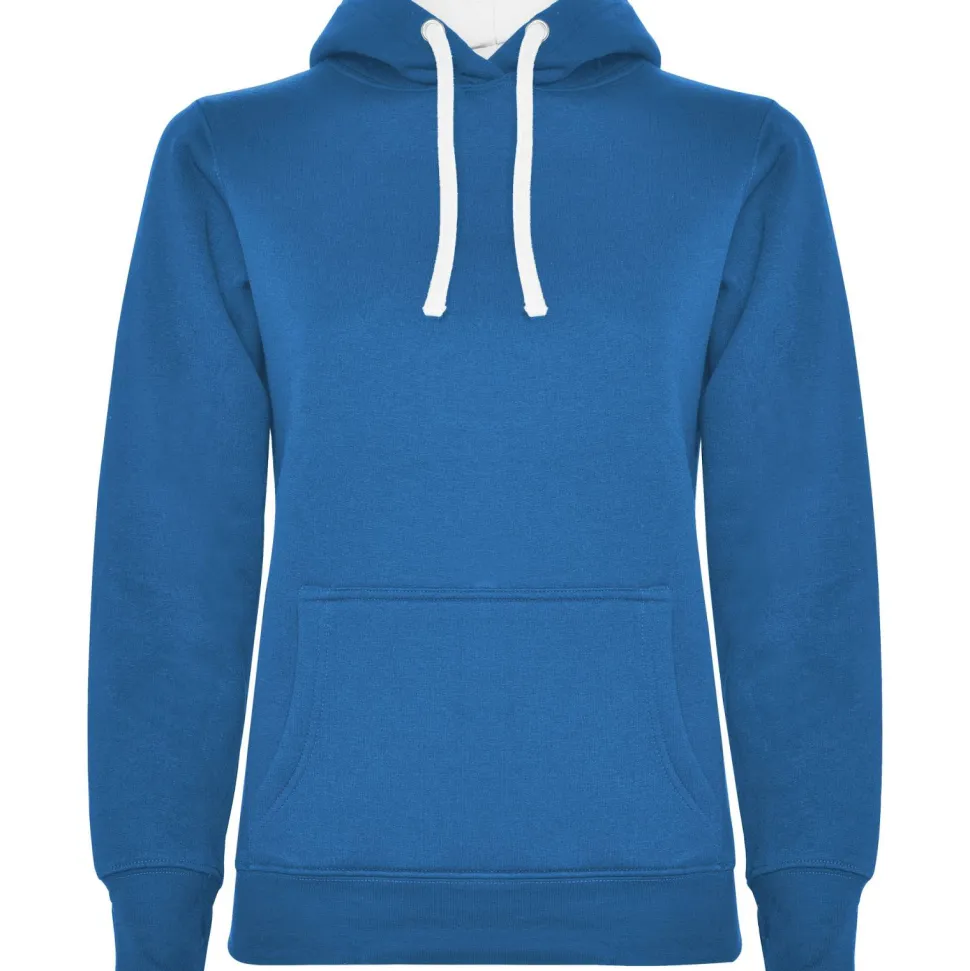 Roly SU1068 - URBAN WOMAN Sweat-shirt coupe près de corps féminin avec capuche doublé à contraste et au ton du cordon de serrage et poche kangourou