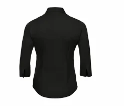 Russell Collection J946F - Chemise ajustée manches ¾ facile d’entretien pour femme