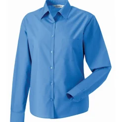Russell Collection J934F - Chemise Élégante Femme en Popeline Facile d'Entretien