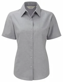 Russell Collection J933F - Chemise Oxford manches courtes facile d'entretien pour femme