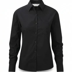 Russell Collection J936F - Chemise Femme Manches Longues en Coton Facile à Entretenir