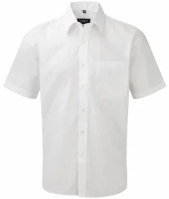 Russell Collection J935M - Chemise Popeline Polycoton Élégante et Facile d'Entretien