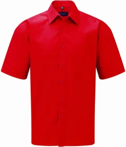 Russell Collection J935M - Chemise Popeline Polycoton Élégante et Facile d'Entretien