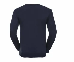 Russell Collection J710M - Pull Col V en Maille Douce et Résistante