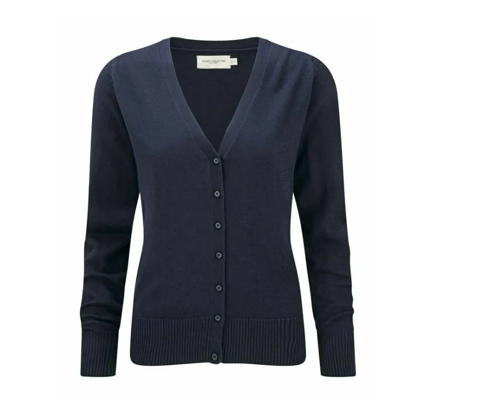 Russell Collection JZ715 - Cardigan Femme Col V Coton