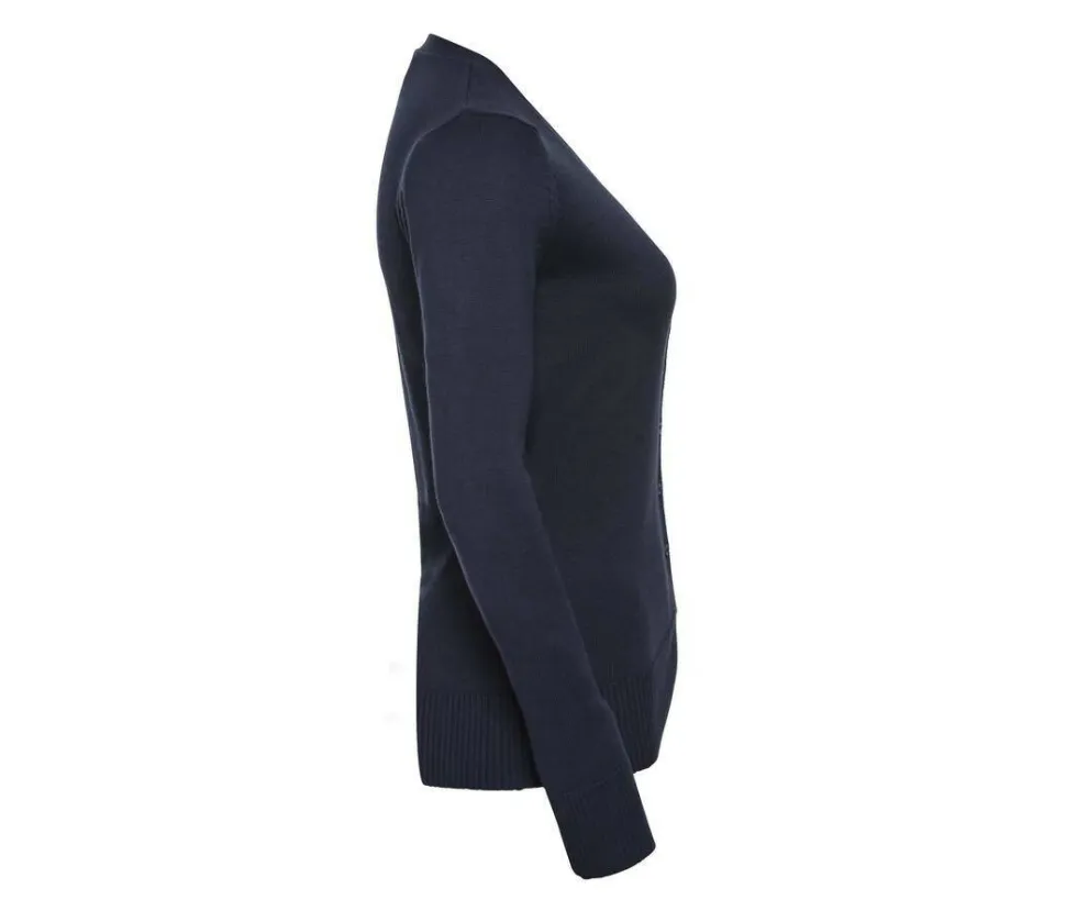 Russell Collection JZ715 - Cardigan Femme Col V Coton