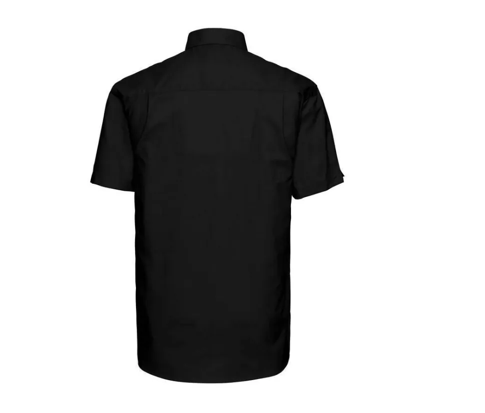 Russell Collection JZ933 - Chemise Manche Courte Homme Oxford Coton