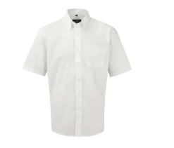 Russell Collection JZ933 - Chemise Manche Courte Homme Oxford Coton