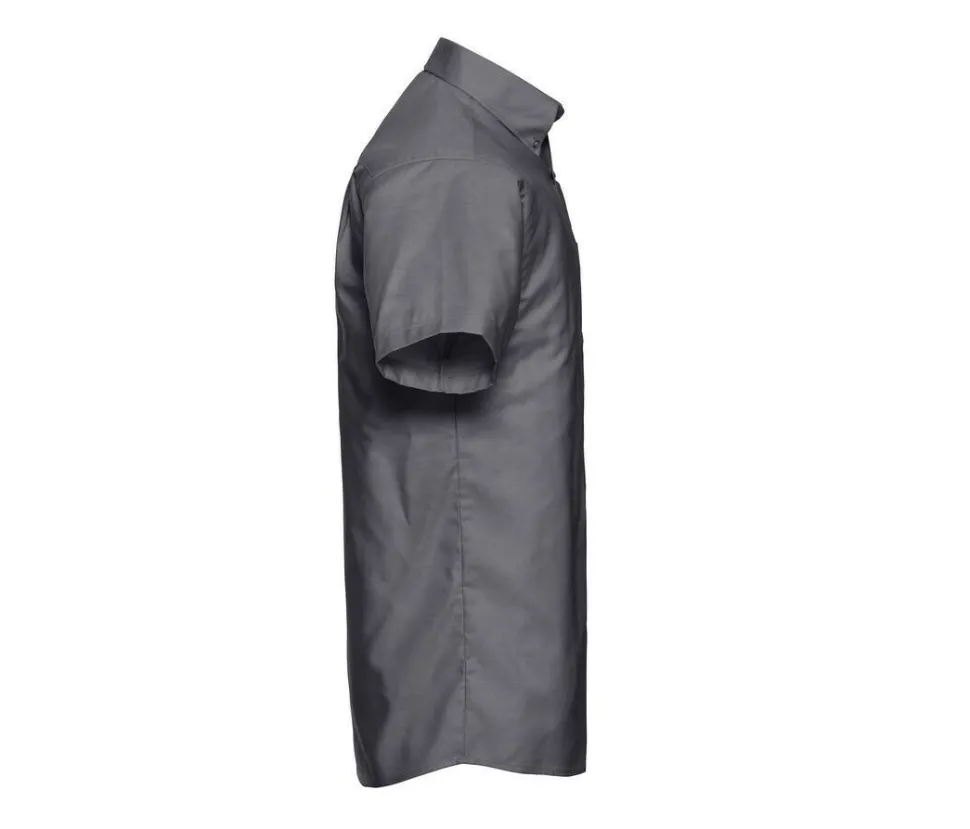 Russell Collection JZ933 - Chemise Manche Courte Homme Oxford Coton