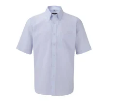 Russell Collection JZ933 - Chemise Manche Courte Homme Oxford Coton