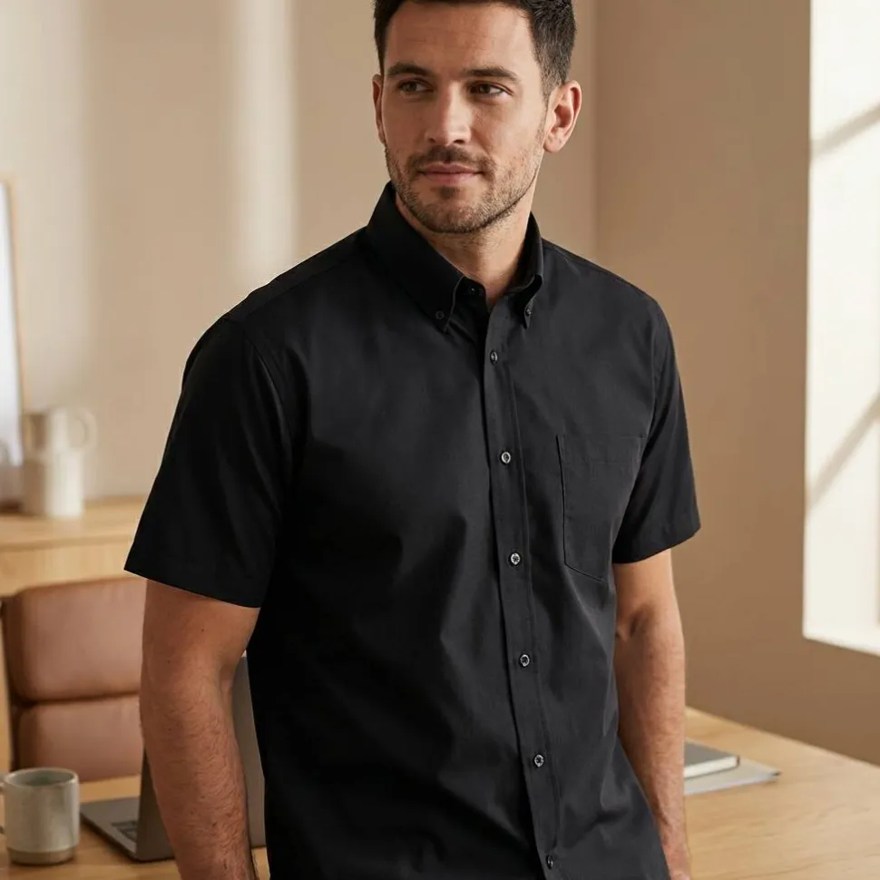 Russell Collection JZ957 - Chemise sans Repassage Homme 100% Coton