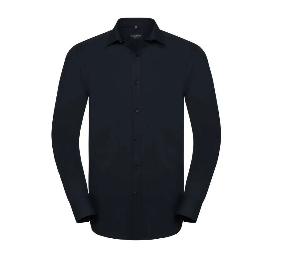 Russell Collection JZ960 - Chemise Homme Ajustée en Lycra® et Coton Confort