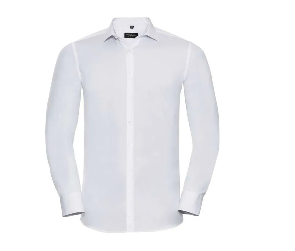 Russell Collection JZ960 - Chemise Homme Ajustée en Lycra® et Coton Confort
