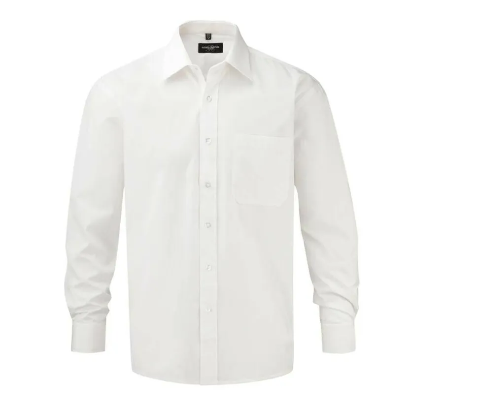Russell Collection JZ936 - Chemise Popeline Homme 100% Coton