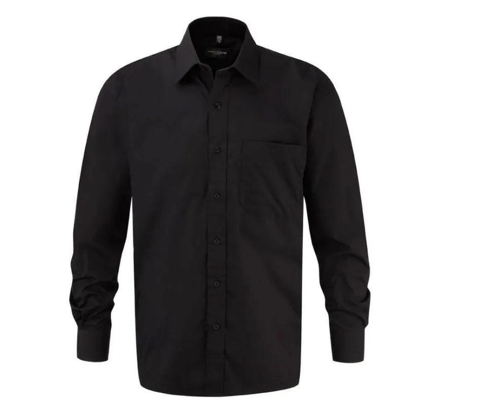 Russell Collection JZ936 - Chemise Popeline Homme 100% Coton