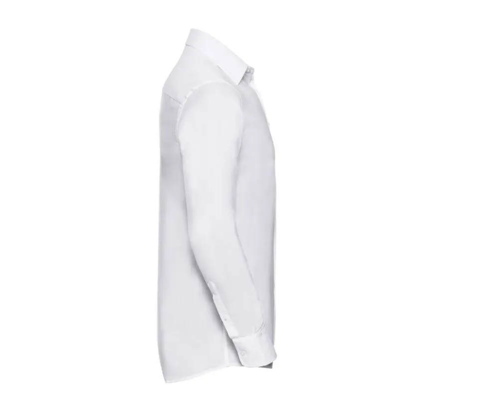 Russell Collection JZ922 - Chemise Oxford Cintrée Homme Col Italien
